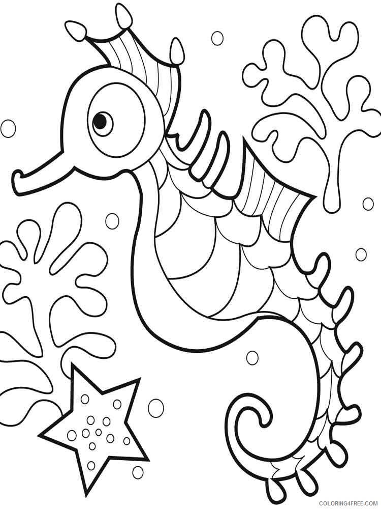 Seahorse Coloring Pages Animal Printable Sheets Seahorse 11 2021 4397 Coloring4free