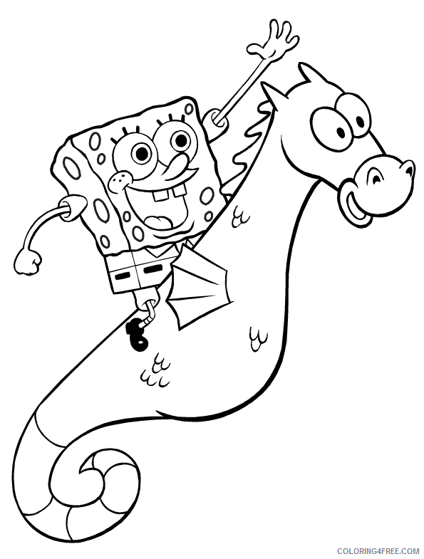 Seahorse Coloring Pages Animal Printable Sheets Seahorse Free 2021 4400 Coloring4free