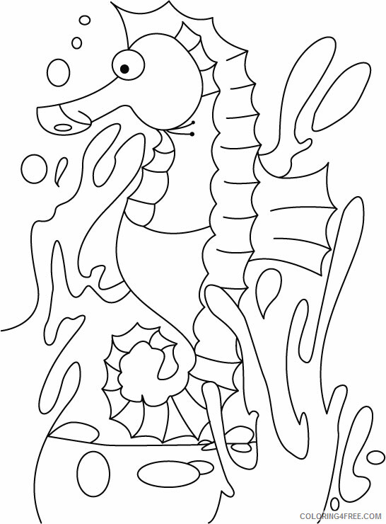 Seahorse Coloring Pages Animal Printable Sheets Seahorse Free 2021 4402 Coloring4free