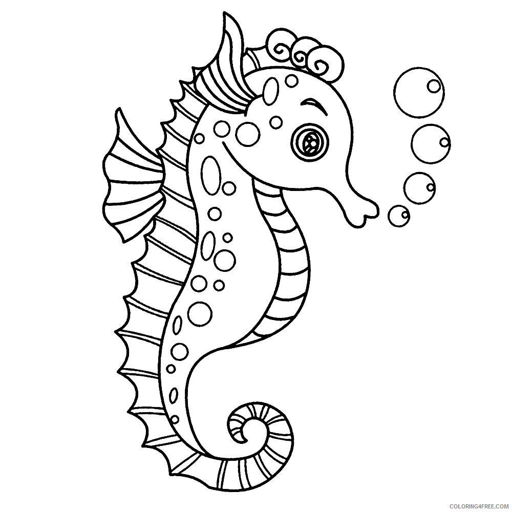 Seahorse Coloring Sheets Animal Coloring Pages Printable 2021 3944 Coloring4free
