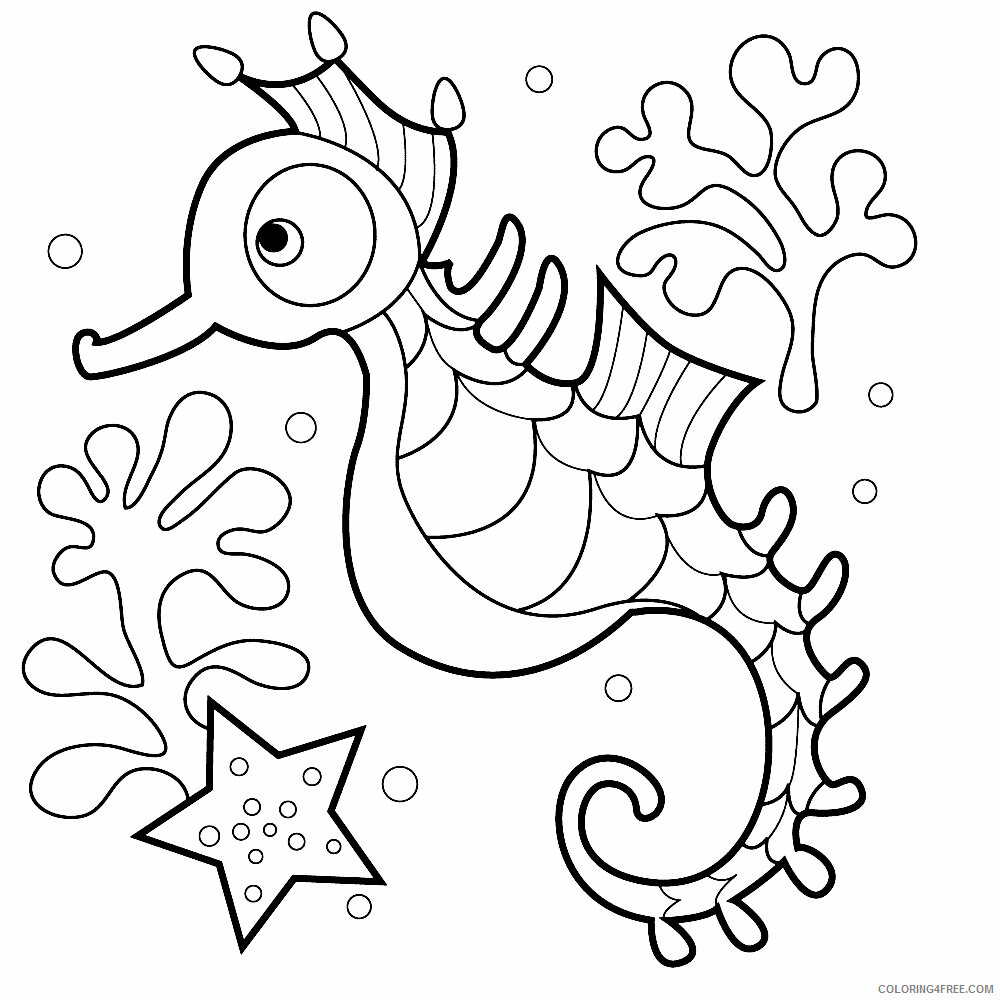 Seahorse Coloring Sheets Animal Coloring Pages Printable 2021 3950 Coloring4free