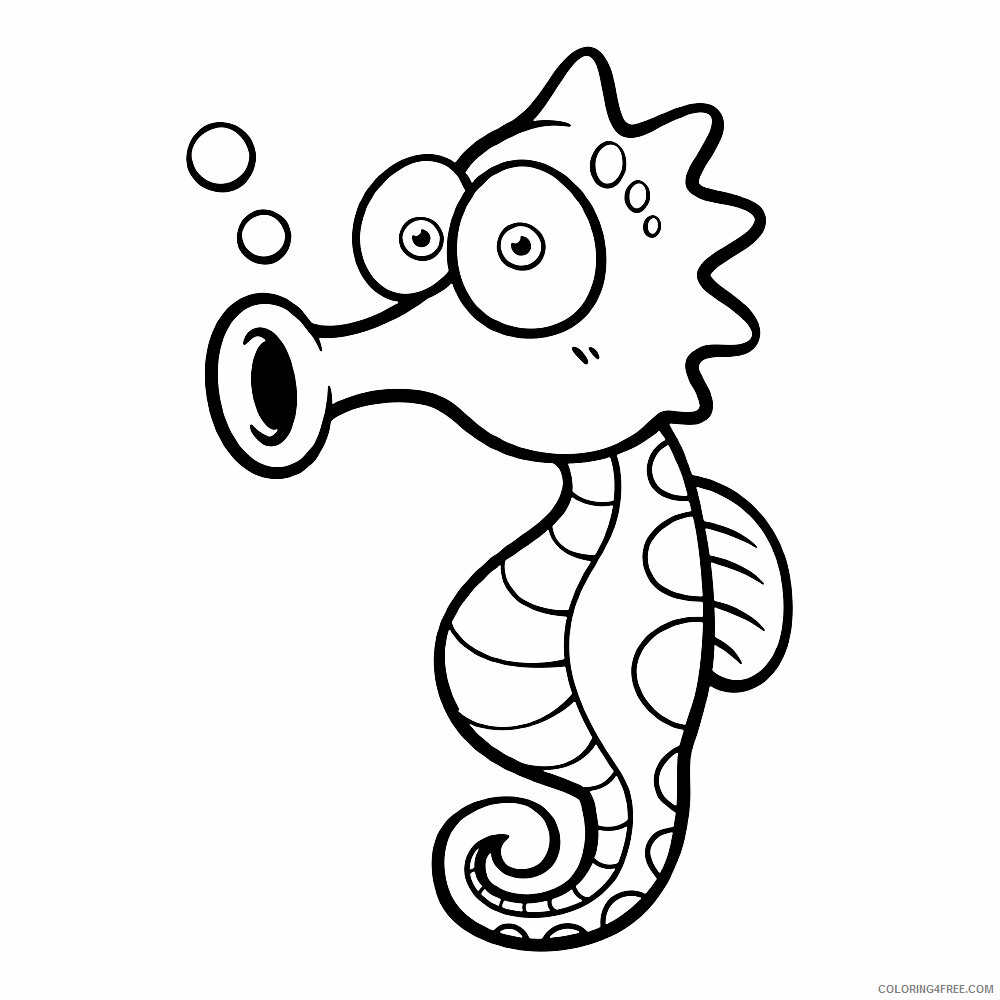 Seahorse Coloring Sheets Animal Coloring Pages Printable 2021 3951 Coloring4free