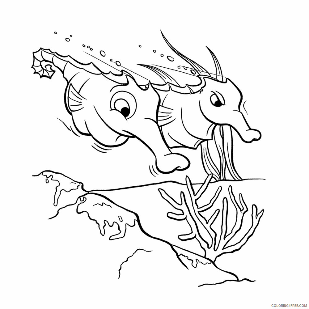 Seahorse Coloring Sheets Animal Coloring Pages Printable 2021 3954 Coloring4free