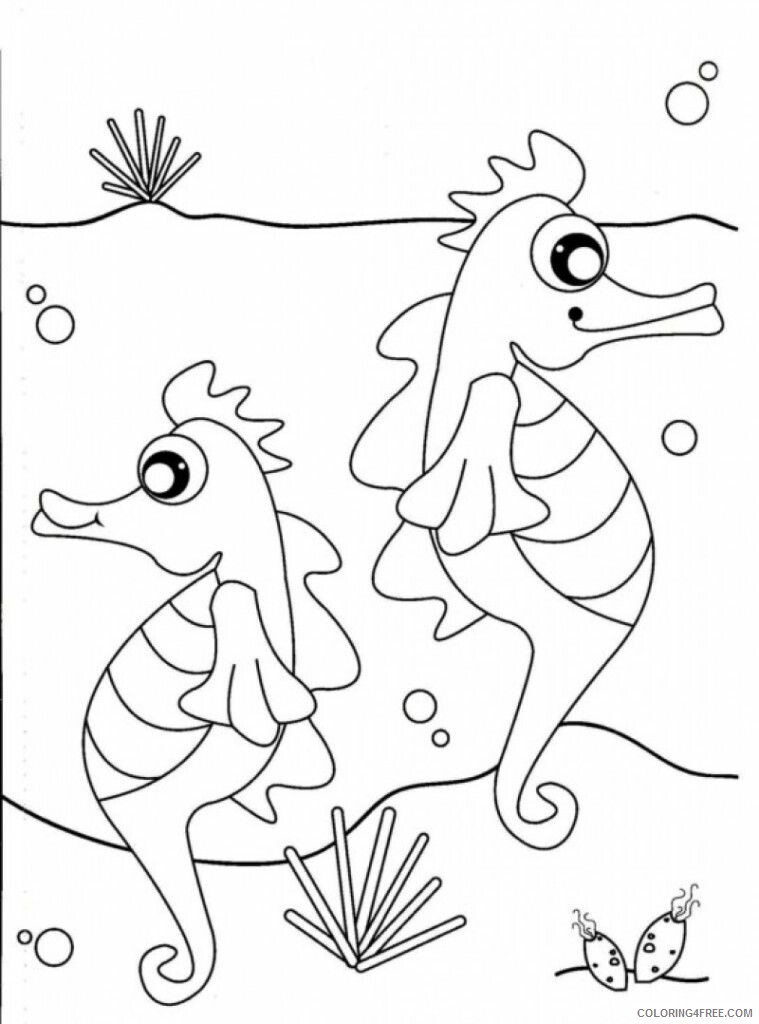 Seahorse Coloring Sheets Animal Coloring Pages Printable 2021 3959 Coloring4free
