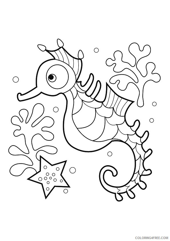 Seahorse Coloring Sheets Animal Coloring Pages Printable 2021 3961 Coloring4free