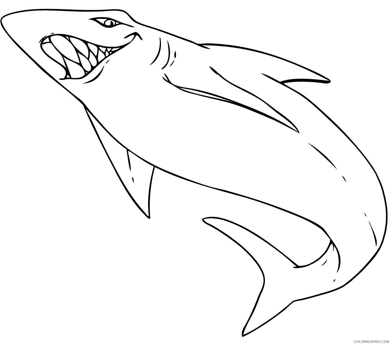 Sharks Coloring Pages Animal Printable Sheets Shark For Kids 2021 4458 Coloring4free