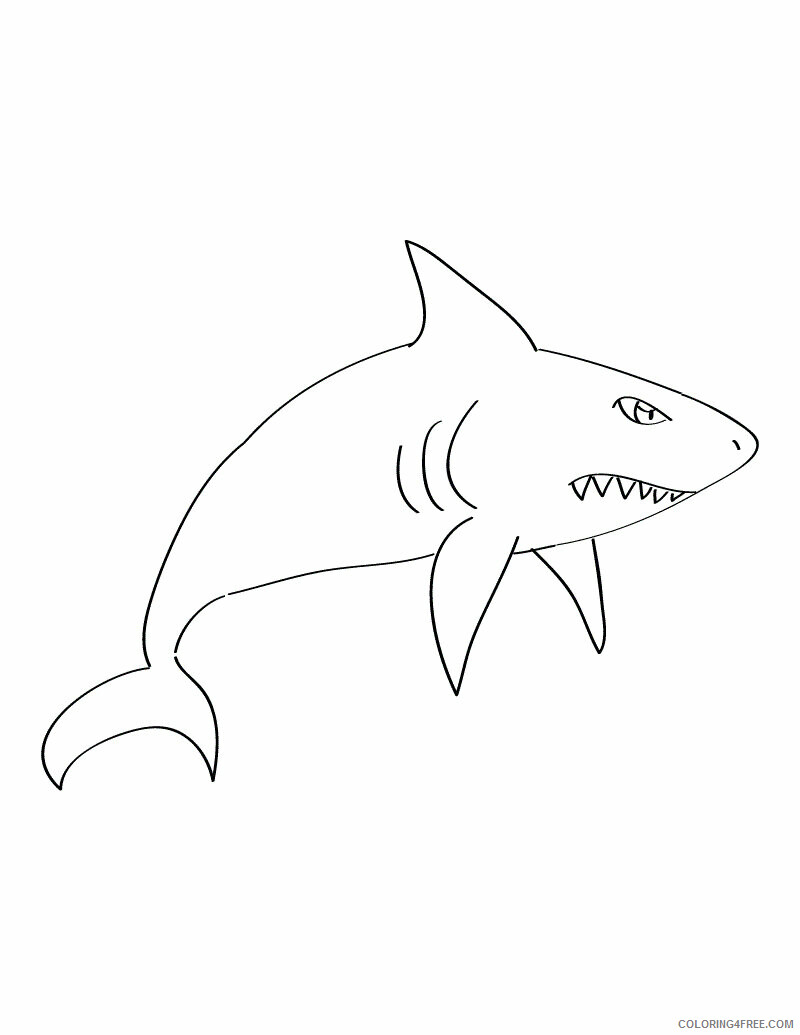 Sharks Coloring Pages Animal Printable Sheets of a Shark 2021 4447 Coloring4free