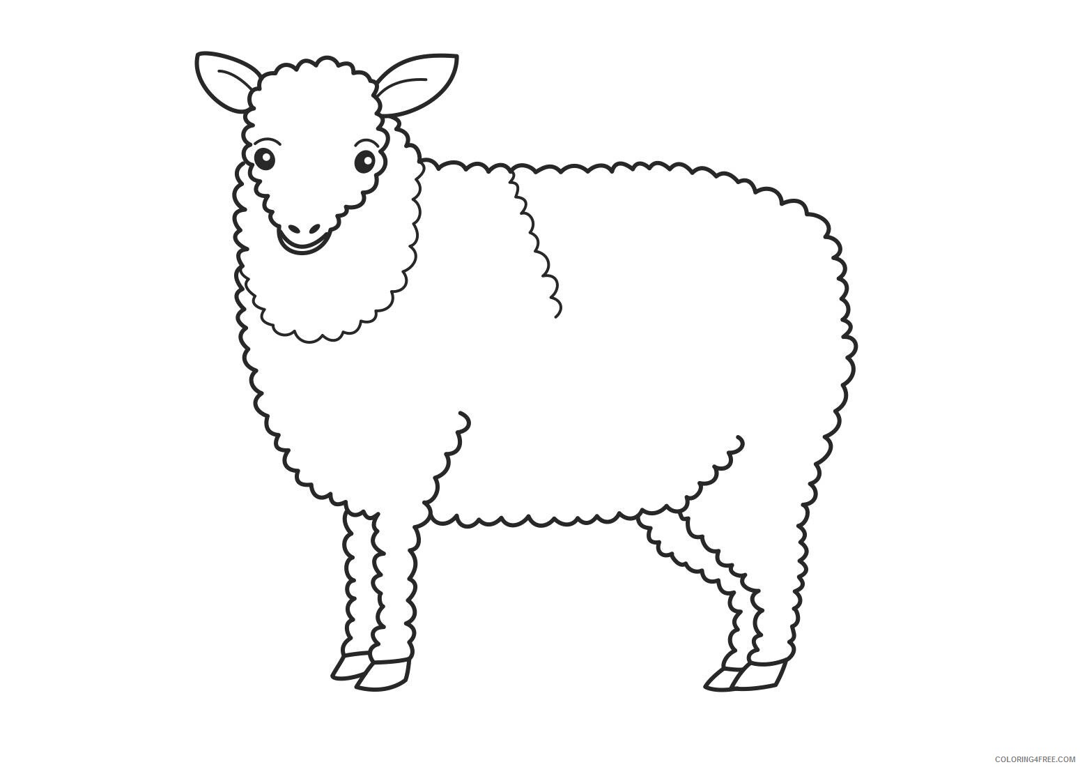 Sheep Coloring Pages Animal Printable Sheets Printable Sheep For Kids 2021 4479 Coloring4free