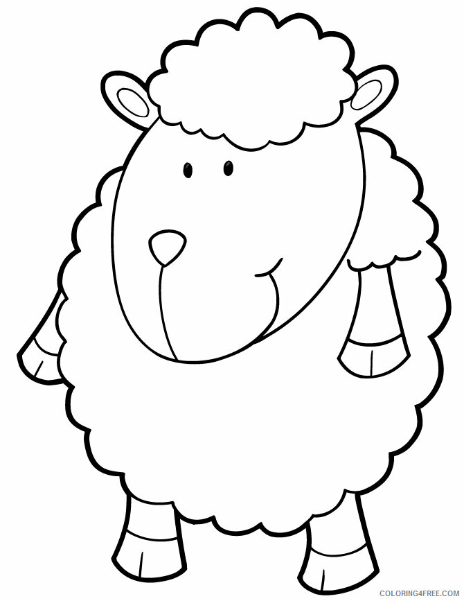 Sheep Coloring Pages Animal Printable Sheets Sheep Free 2021 4493 Coloring4free
