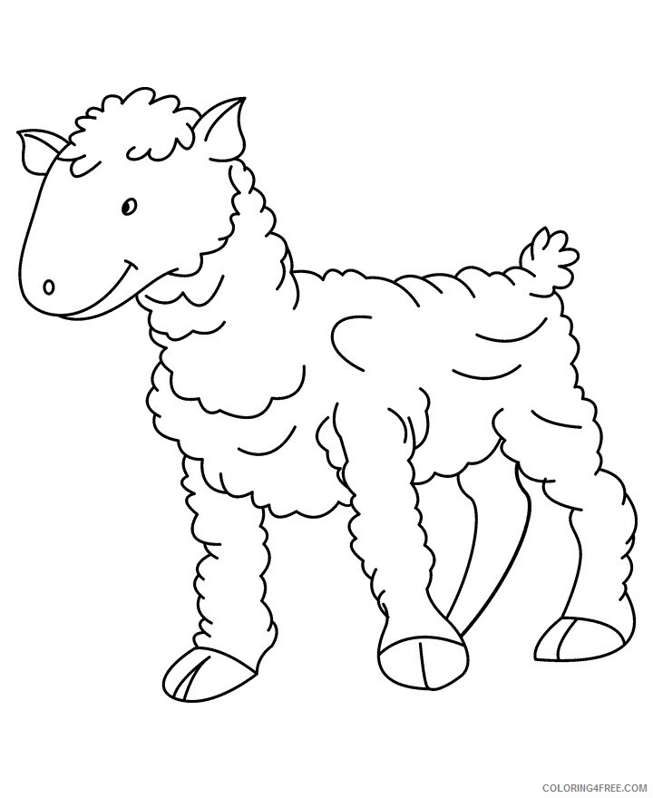 Sheep Coloring Pages Animal Printable Sheets Sheep Print 2 2021 4494 Coloring4free
