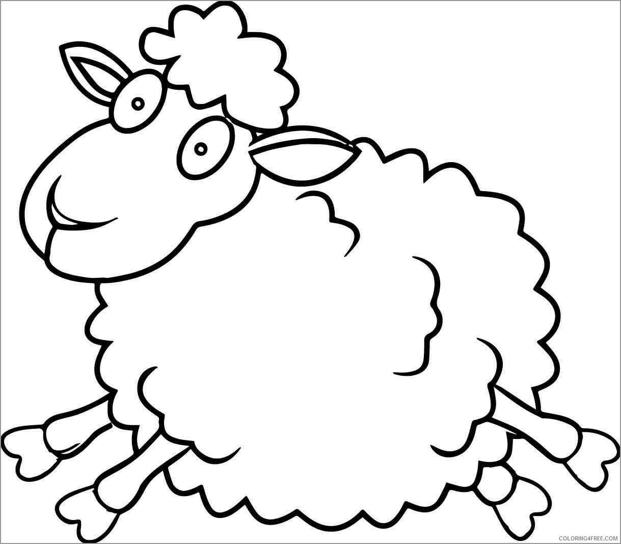 Sheep Coloring Pages Animal Printable Sheets cute sheep for kids 2021 4470 Coloring4free