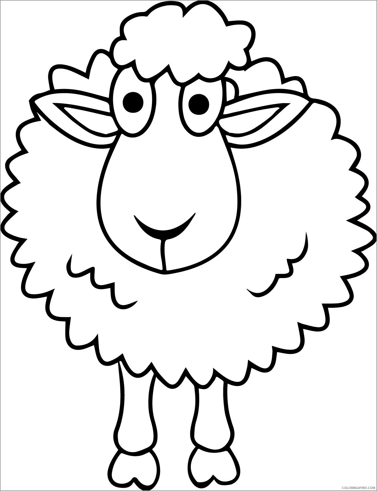 Sheep Coloring Pages Animal Printable Sheets sheep to print 2021 4496 Coloring4free