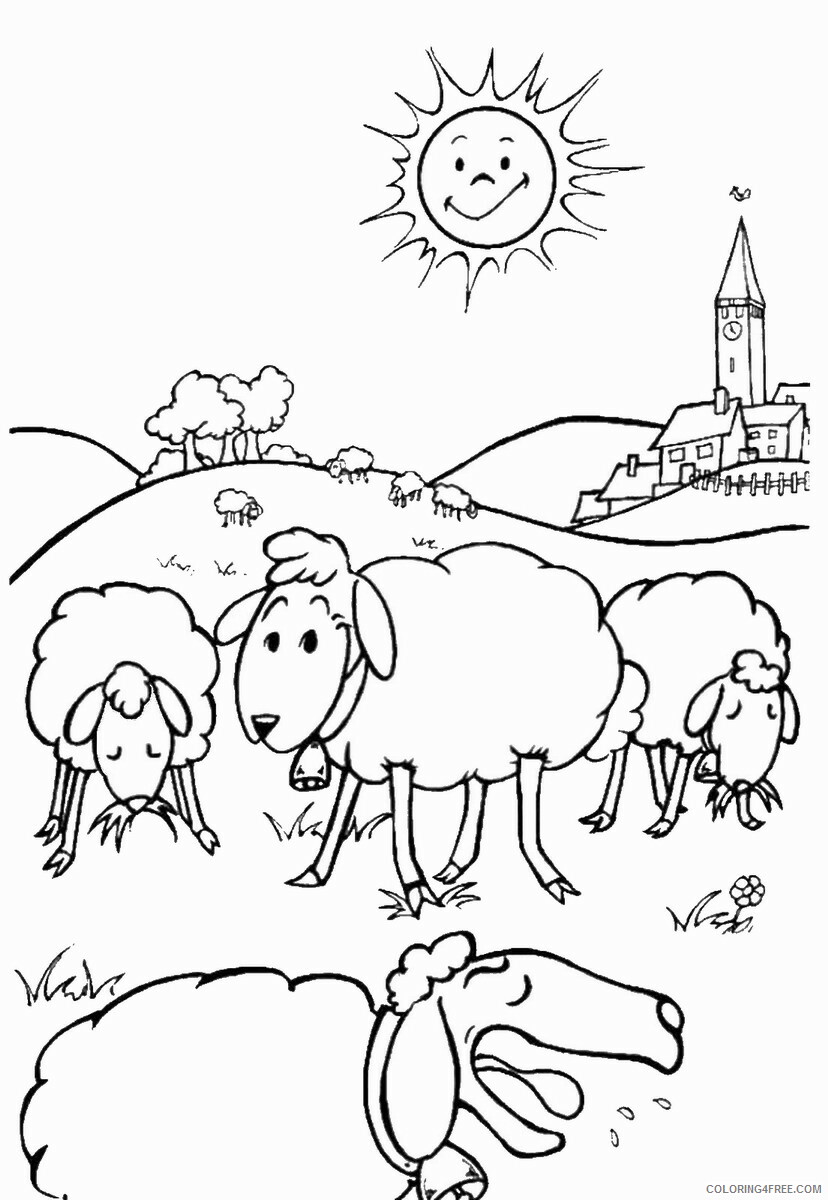 Sheep Coloring Pages Animal Printable Sheets sheep_cl_12 2021 4487 Coloring4free