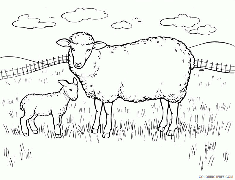 Sheep Coloring Sheets Animal Coloring Pages Printable 2021 4051 Coloring4free