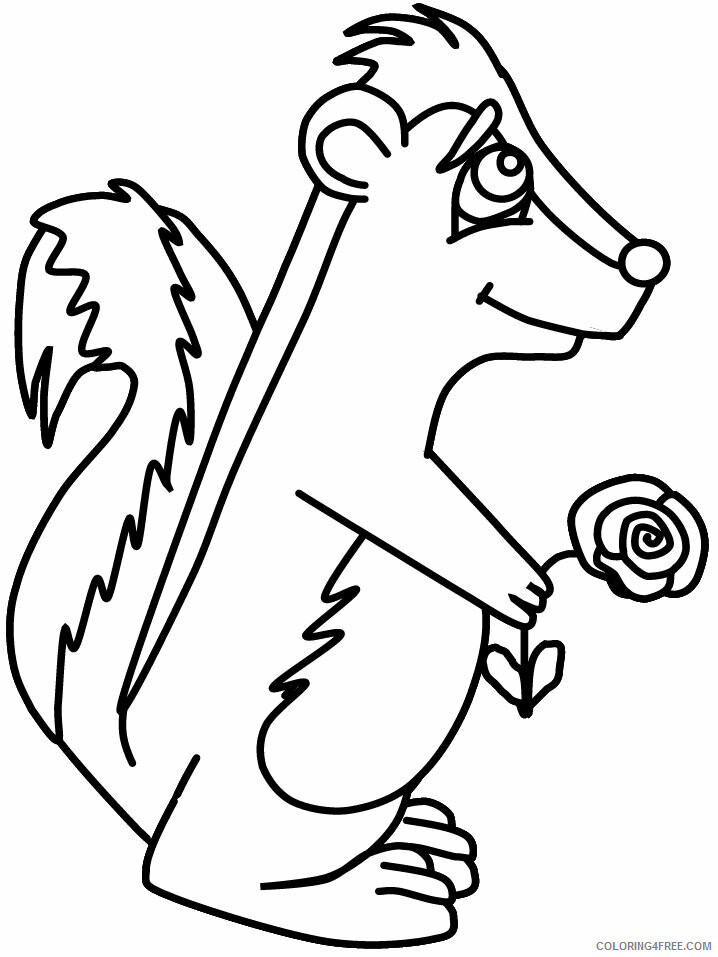Skunk Coloring Pages Animal Printable Sheets 2 2021 4508 Coloring4free