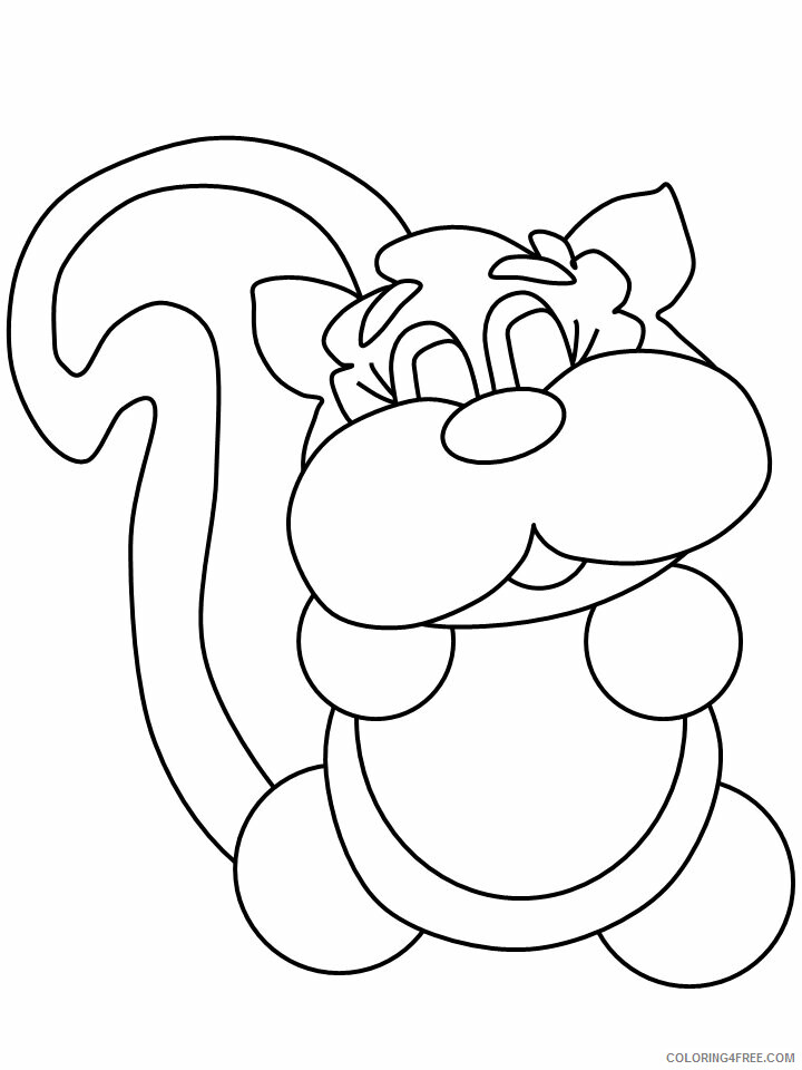 Skunk Coloring Pages Animal Printable Sheets 5 2021 4511 Coloring4free