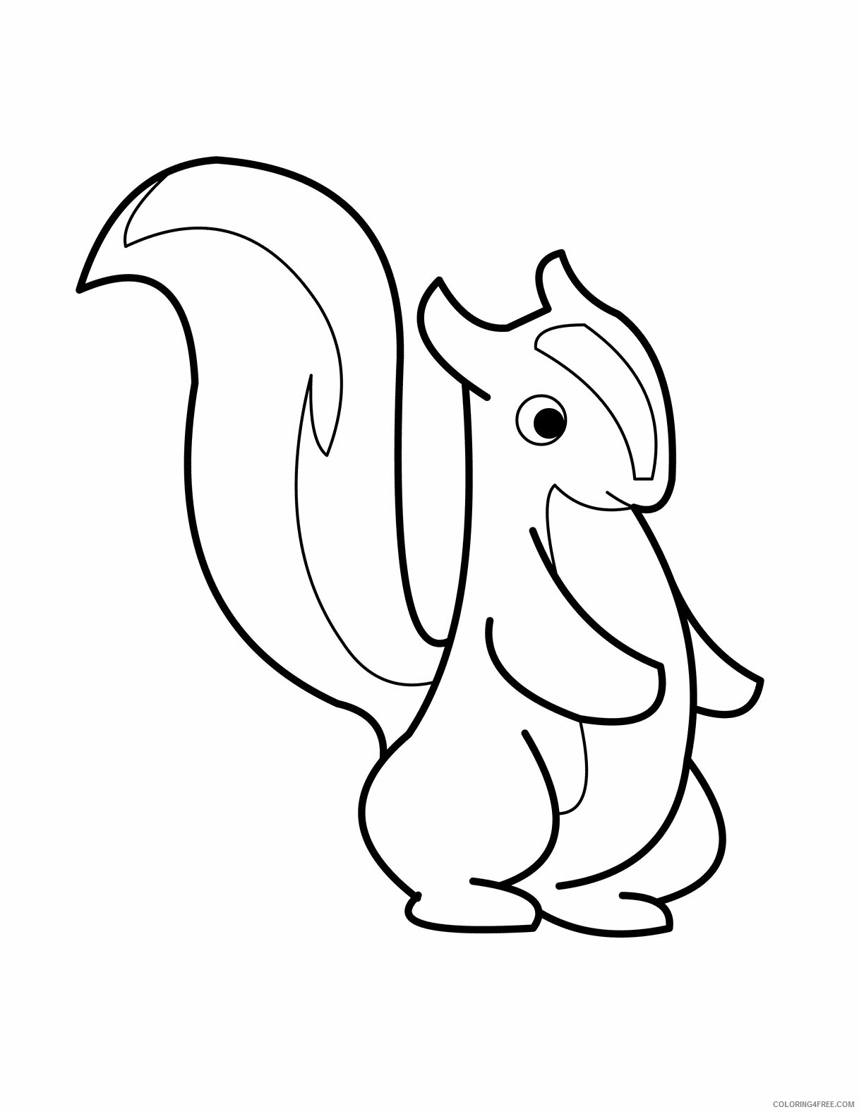 Skunk Coloring Pages Animal Printable Sheets Skunk 2021 4518 Coloring4free