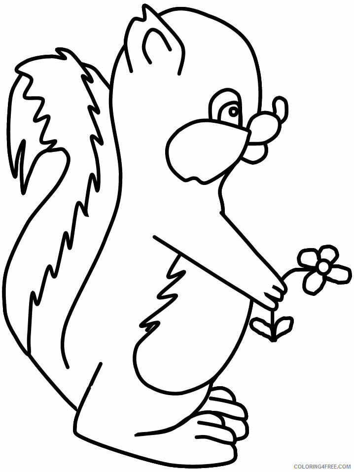 Skunk Coloring Pages Animal Printable Sheets skunk2 2021 4517 Coloring4free