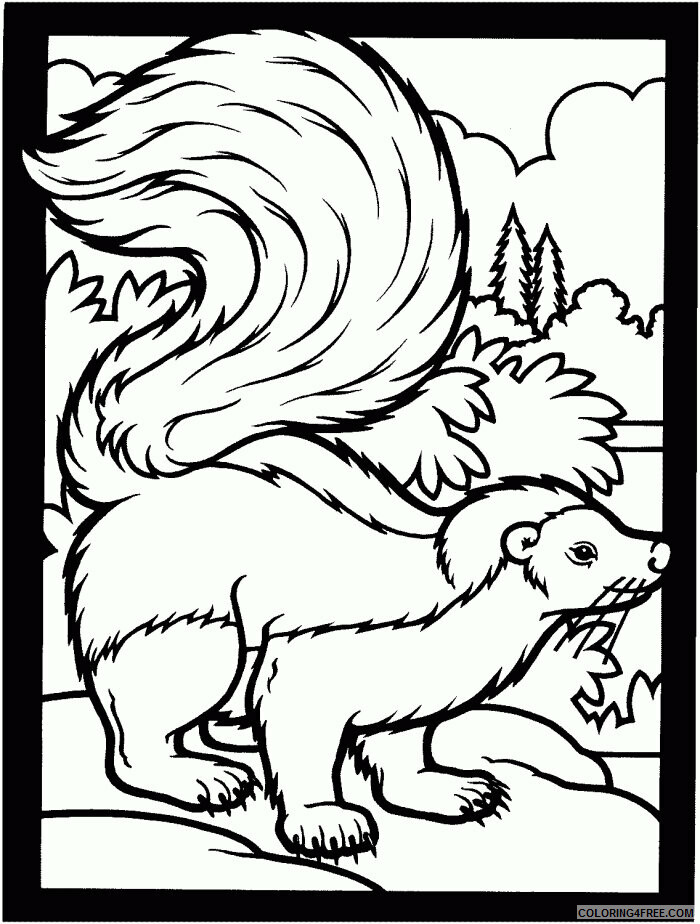 Skunk Coloring Sheets Animal Coloring Pages Printable 2021 4143 Coloring4free