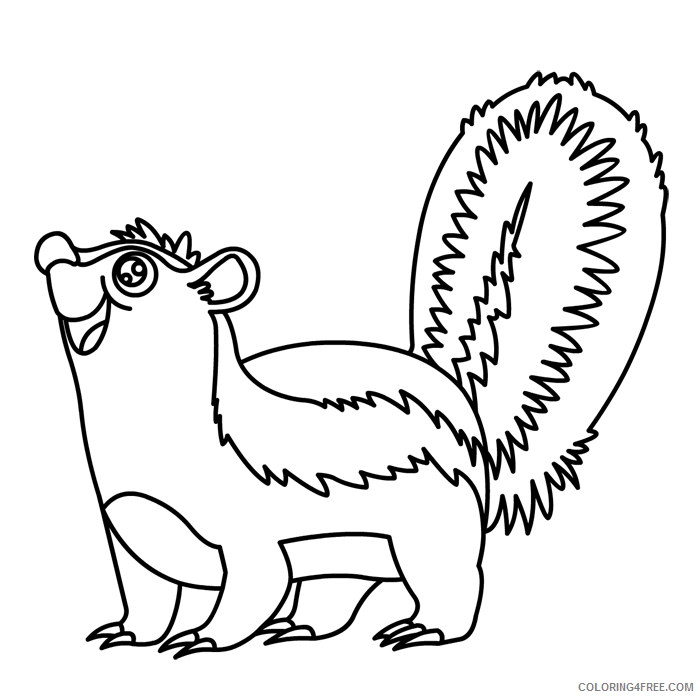 Skunk Coloring Sheets Animal Coloring Pages Printable 2021 4145 Coloring4free