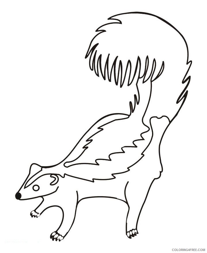 Skunk Coloring Sheets Animal Coloring Pages Printable 2021 4148 Coloring4free