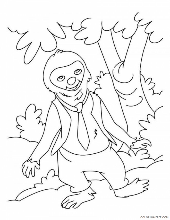 Sloth Coloring Sheets Animal Coloring Pages Printable 2021 4168 Coloring4free