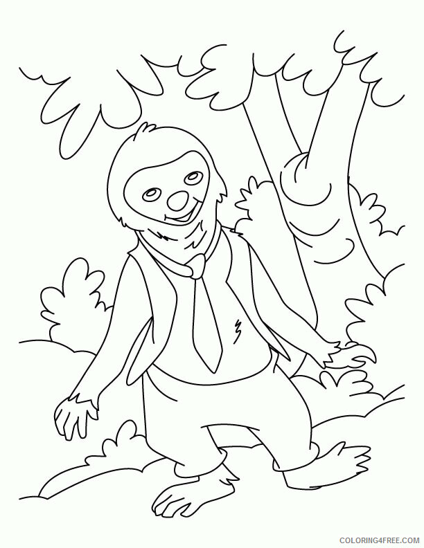 Sloth Coloring Sheets Animal Coloring Pages Printable 2021 4170 Coloring4free