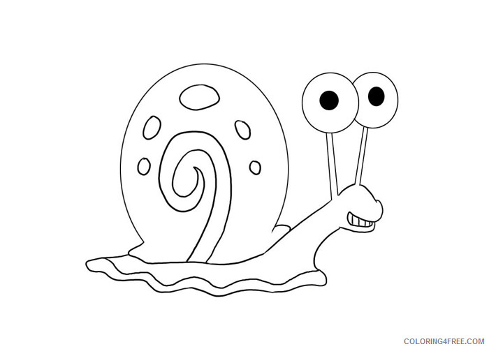 Snail Coloring Pages Animal Printable Sheets Gary the snail 2021 4537 Coloring4free