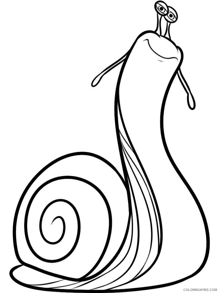 Snail Coloring Pages Animal Printable Sheets Snail 2 2021 4541 Coloring4free