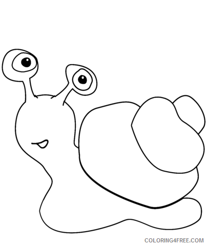Snail Coloring Pages Animal Printable Sheets cartoon snail 2021 4535 Coloring4free