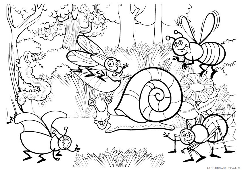 Snail Coloring Sheets Animal Coloring Pages Printable 2021 4178 Coloring4free
