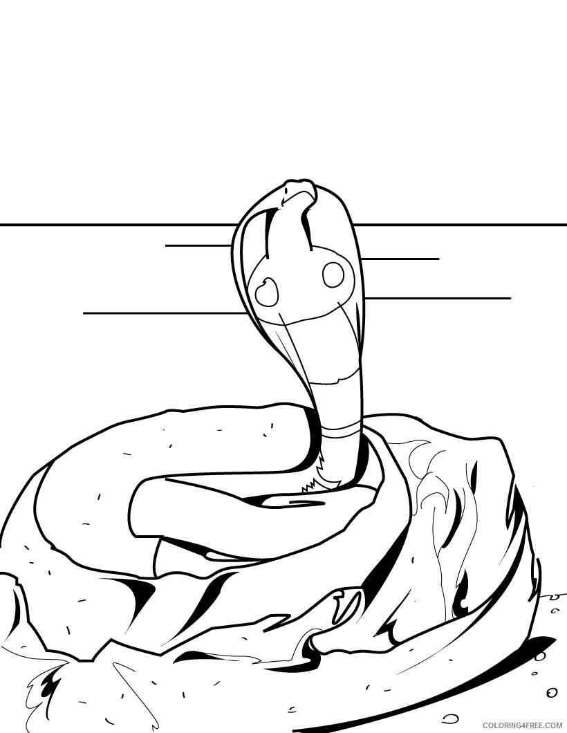 Snake Coloring Pages Animal Printable Sheets Free Snake 2021 4550 Coloring4free