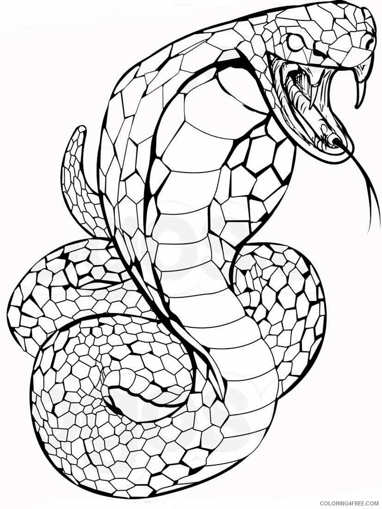 Snake Coloring Pages Animal Printable Sheets Snake 17 2021 4565 Coloring4free