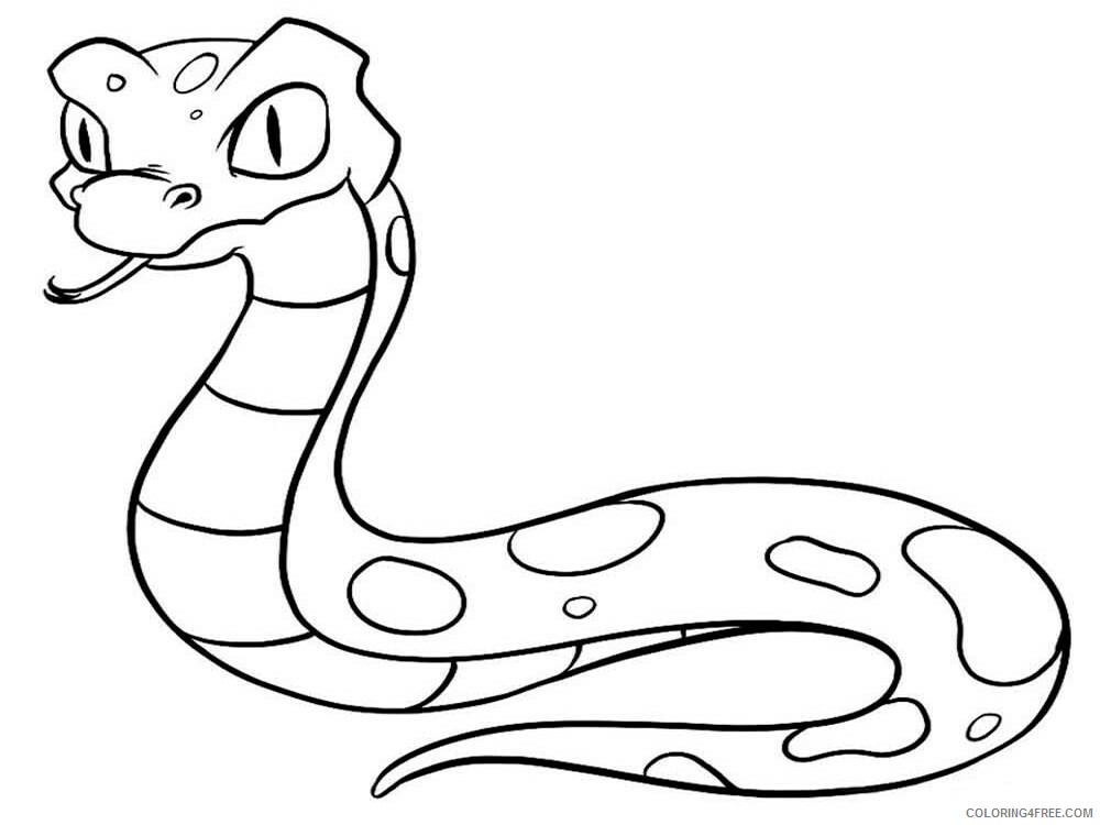 Snake Coloring Pages Animal Printable Sheets Snake 19 2021 4567 Coloring4free