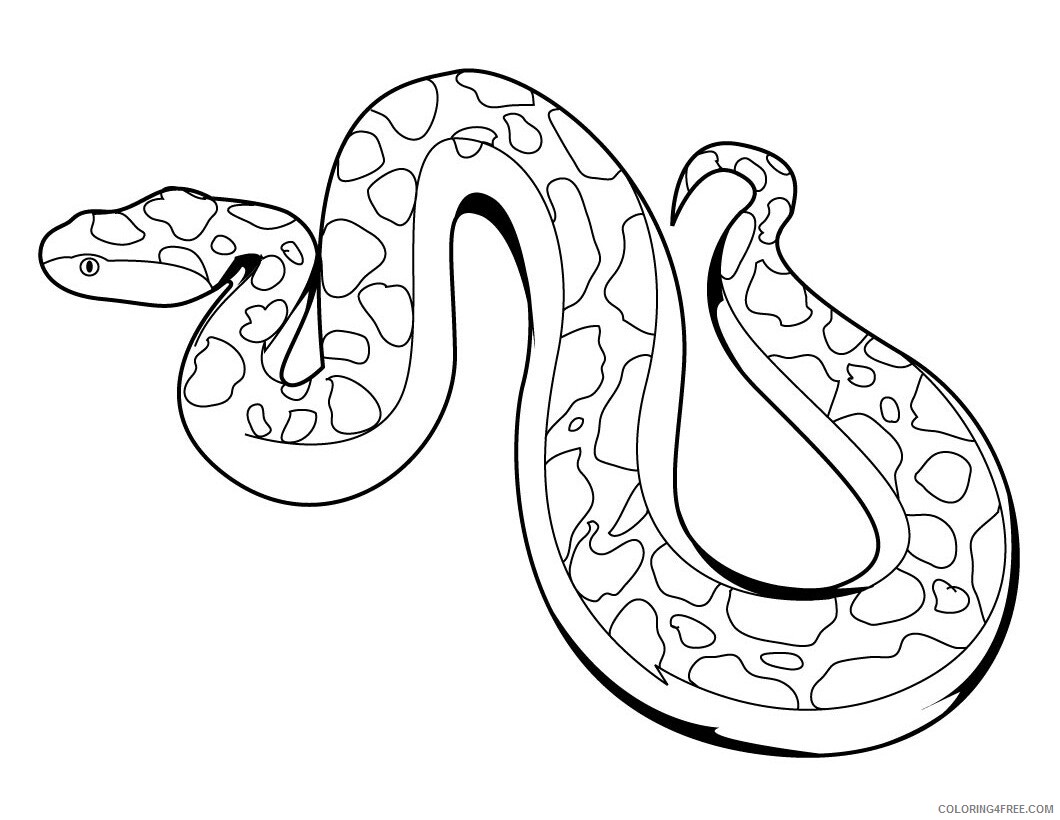 Snake Coloring Pages Animal Printable Sheets Snake 2021 4559 Coloring4free