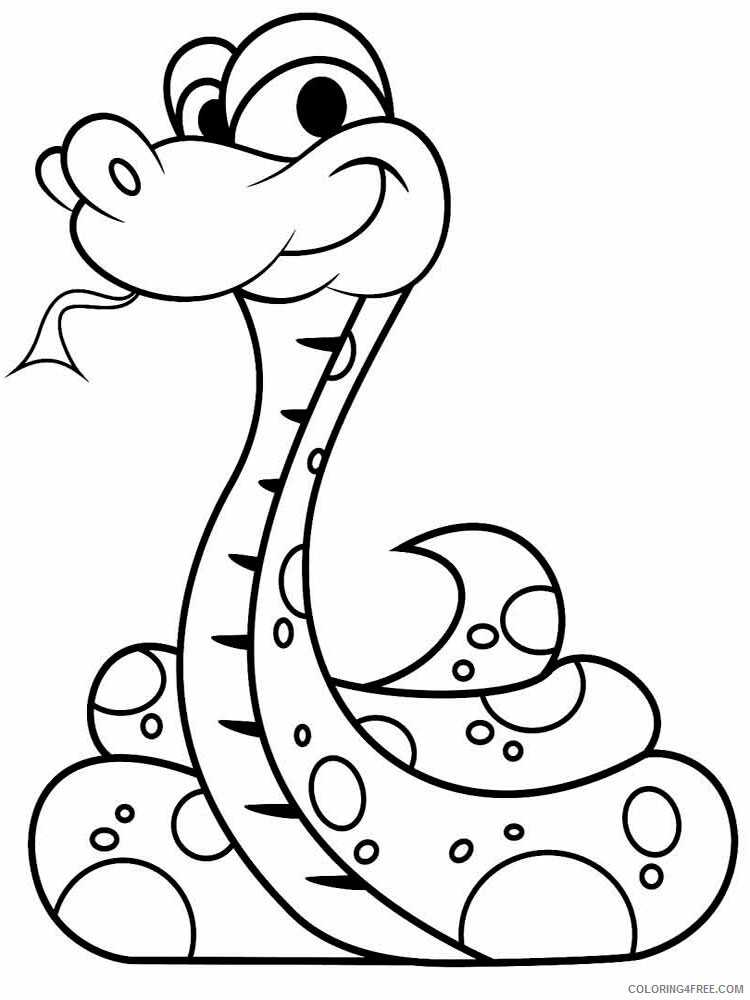 Snake Coloring Pages Animal Printable Sheets Snake 7 2021 4569 Coloring4free