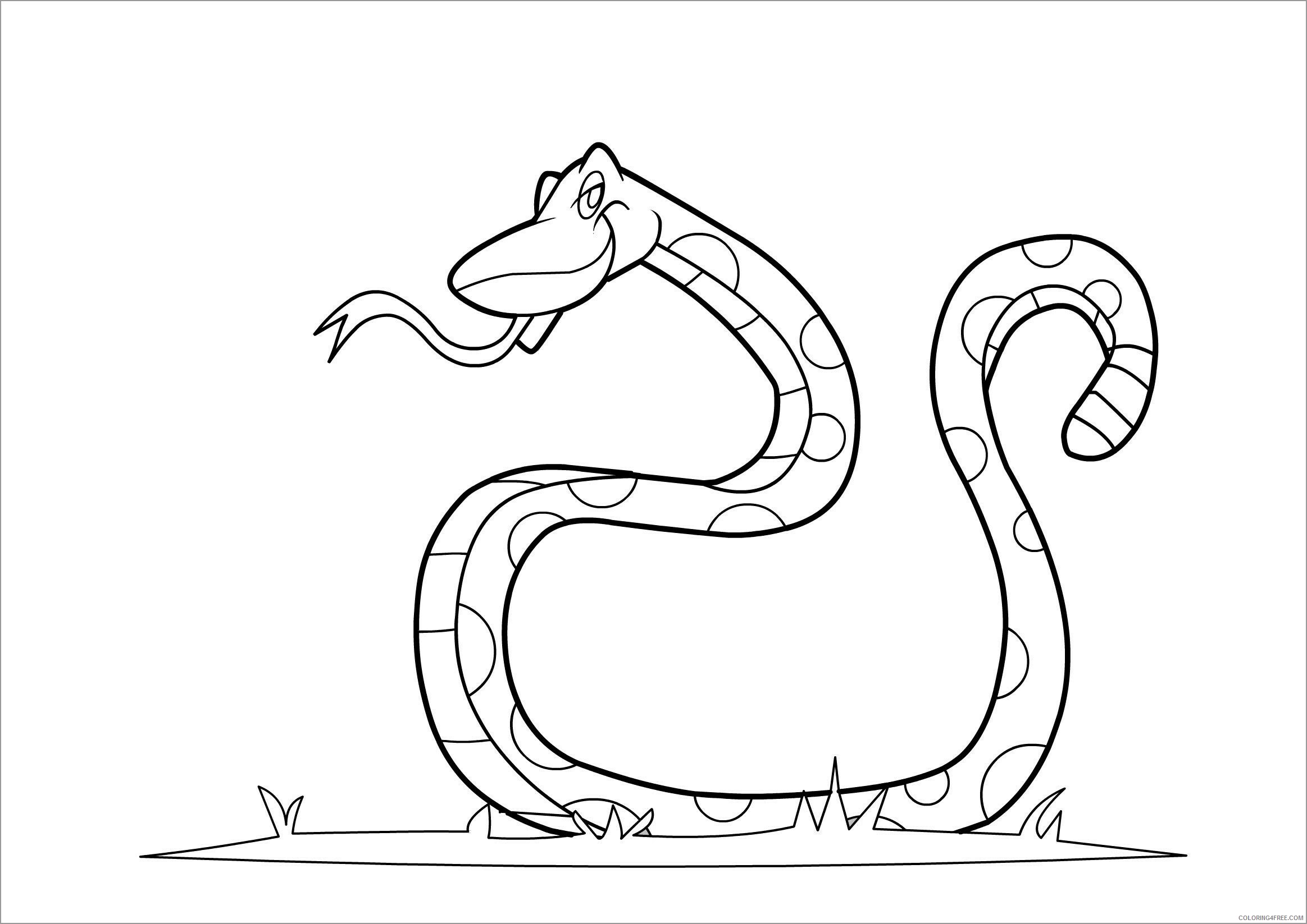 Snake Coloring Pages Animal Printable Sheets printable snake 2021 4552 Coloring4free