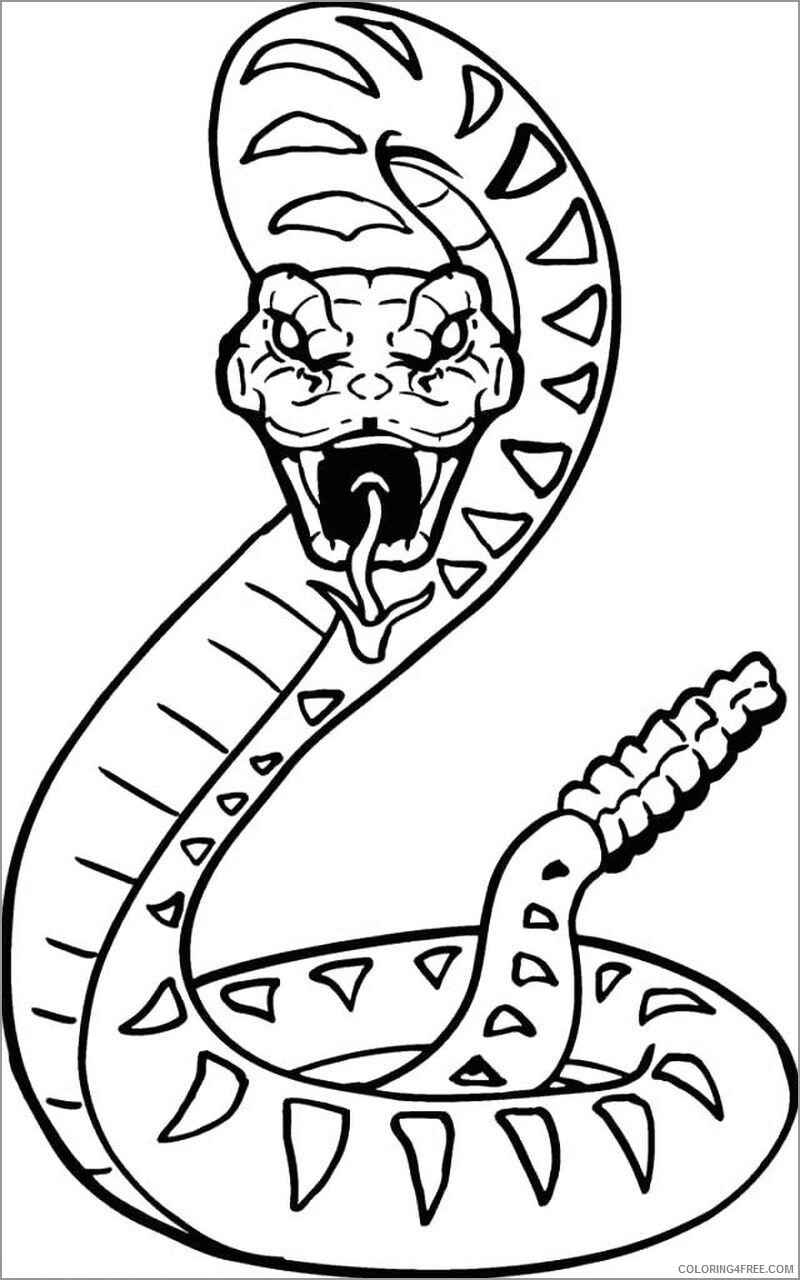 Snake Coloring Pages Animal Printable Sheets snake face 2021 4572 Coloring4free