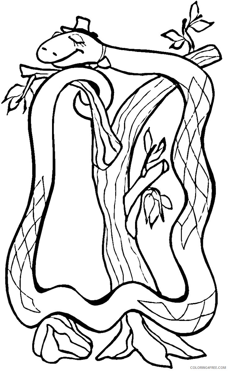 Snake Coloring Pages Animal Printable Sheets snake_cl_03 2021 4555 Coloring4free