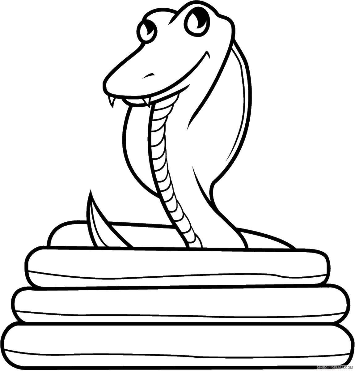 Snake Coloring Pages Animal Printable Sheets snake_cl_11 2021 4556 Coloring4free