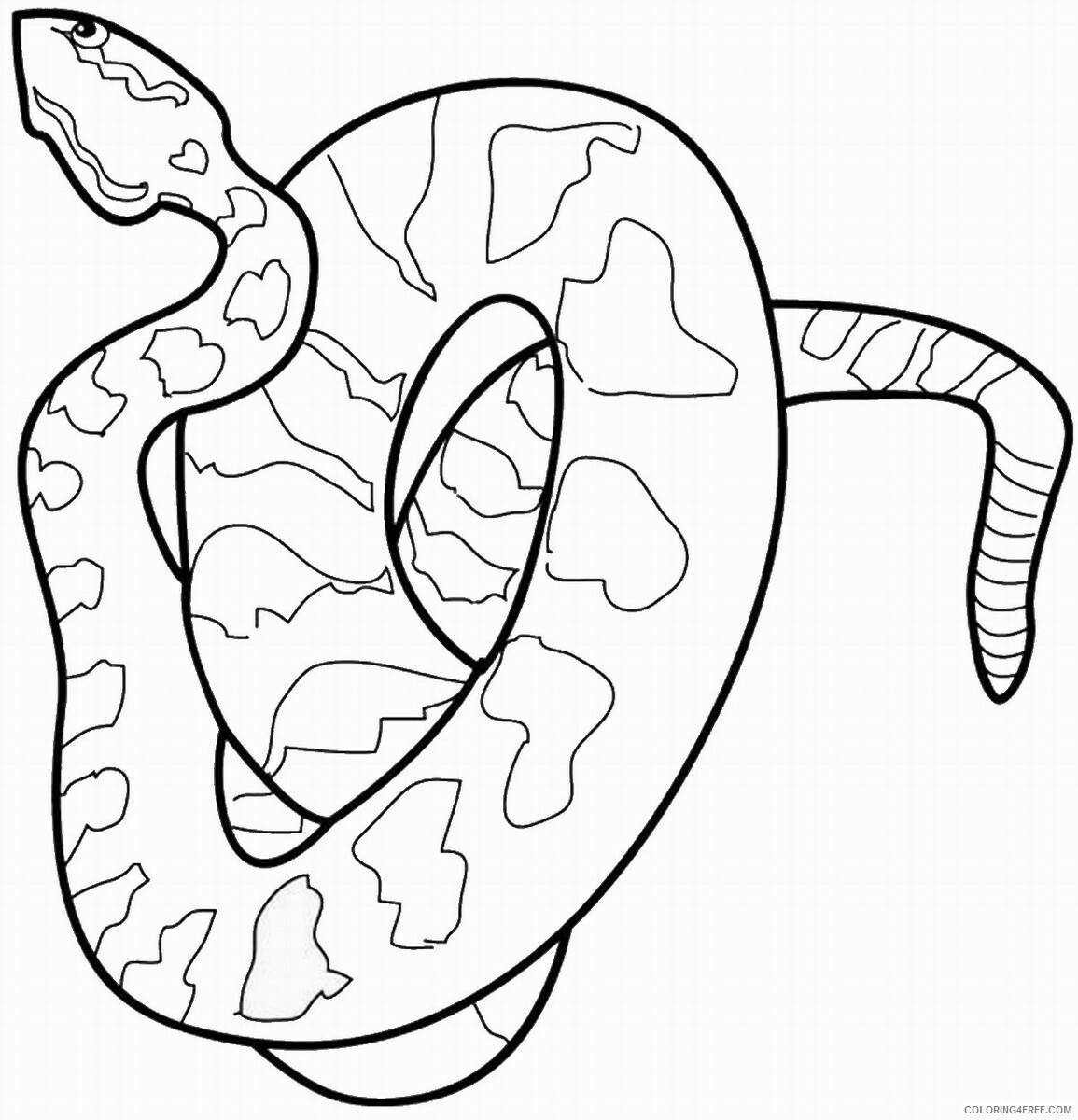 Snake Coloring Pages Animal Printable Sheets snake_cl_15 2021 4557 Coloring4free
