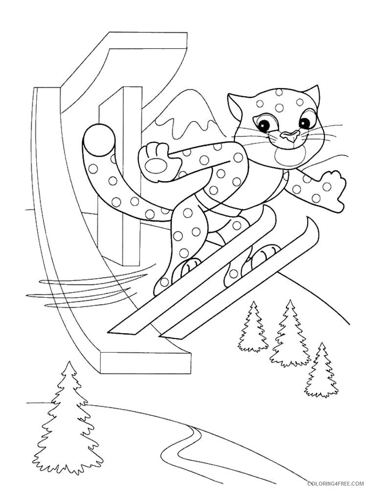 Snow Leopard Coloring Pages Animal Printable Sheets Snow Leopard 14 2021 4579 Coloring4free