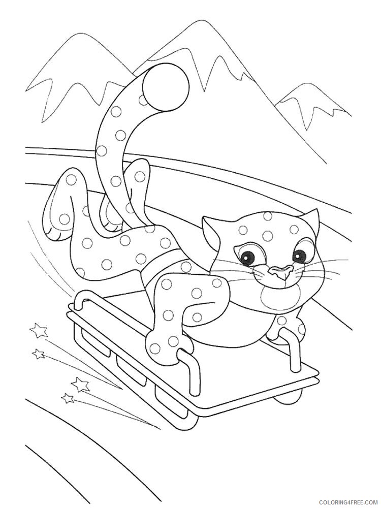 Snow Leopard Coloring Pages Animal Printable Sheets Snow Leopard 4 2021 4588 Coloring4free