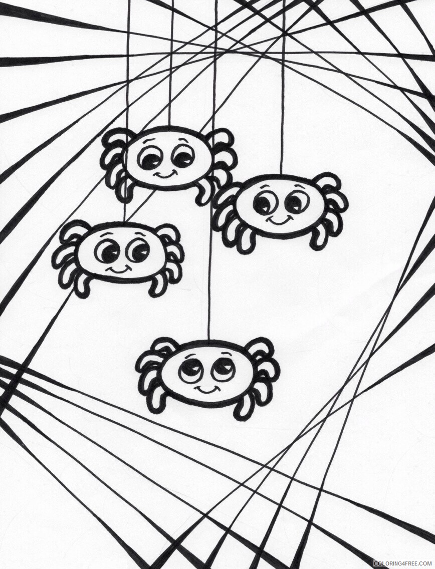 Spider Coloring Pages Animal Printable Sheets Baby Spiders 2021 4610 Coloring4free