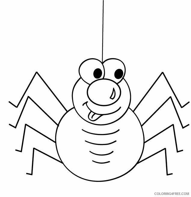 Spider Coloring Pages Animal Printable Sheets Cartoon Spider 2021 4613 Coloring4free