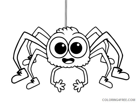 Spider Coloring Pages Animal Printable Sheets Cute Spider 2021 4617 Coloring4free