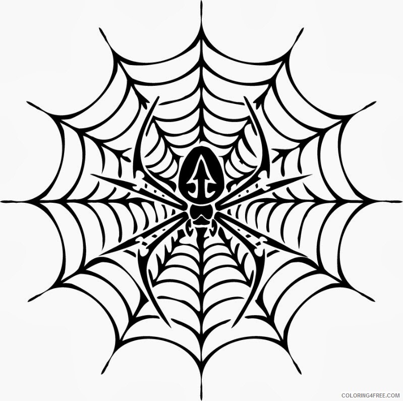 Spider Coloring Pages Animal Printable Sheets Free Spider Web 2021 4623 Coloring4free