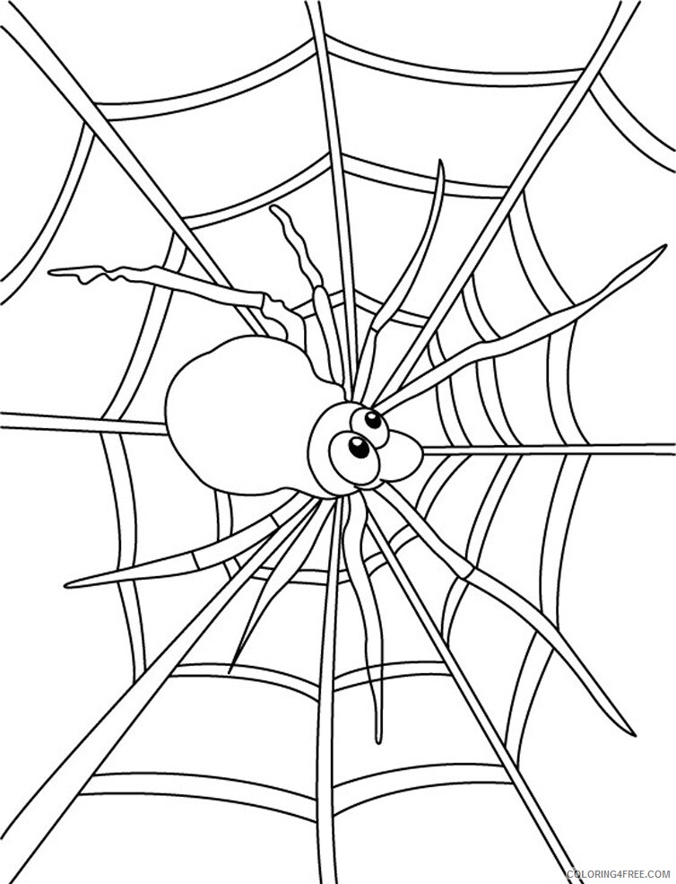 Spider Coloring Pages Animal Printable Sheets Spider 1 2021 4639 Coloring4free