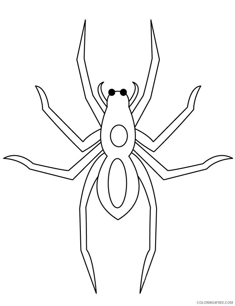 Spider Coloring Pages Animal Printable Sheets Spider 2 2021 4642 Coloring4free