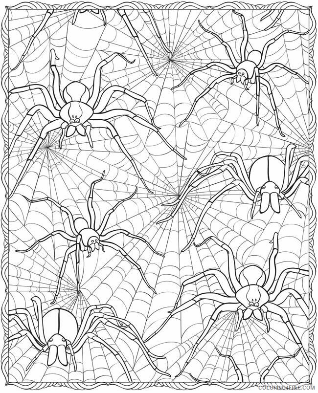 Spider Coloring Pages Animal Printable Sheets Spider Design 2021 4637 Coloring4free